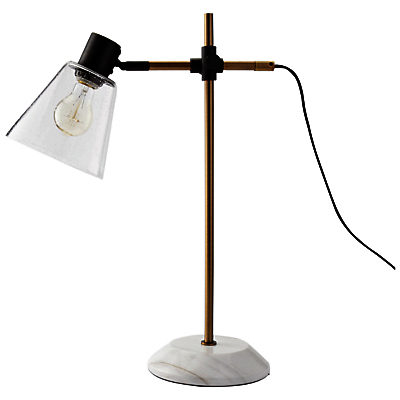 west elm Factory Task Lamp, Antique Bronze/Clear Shade